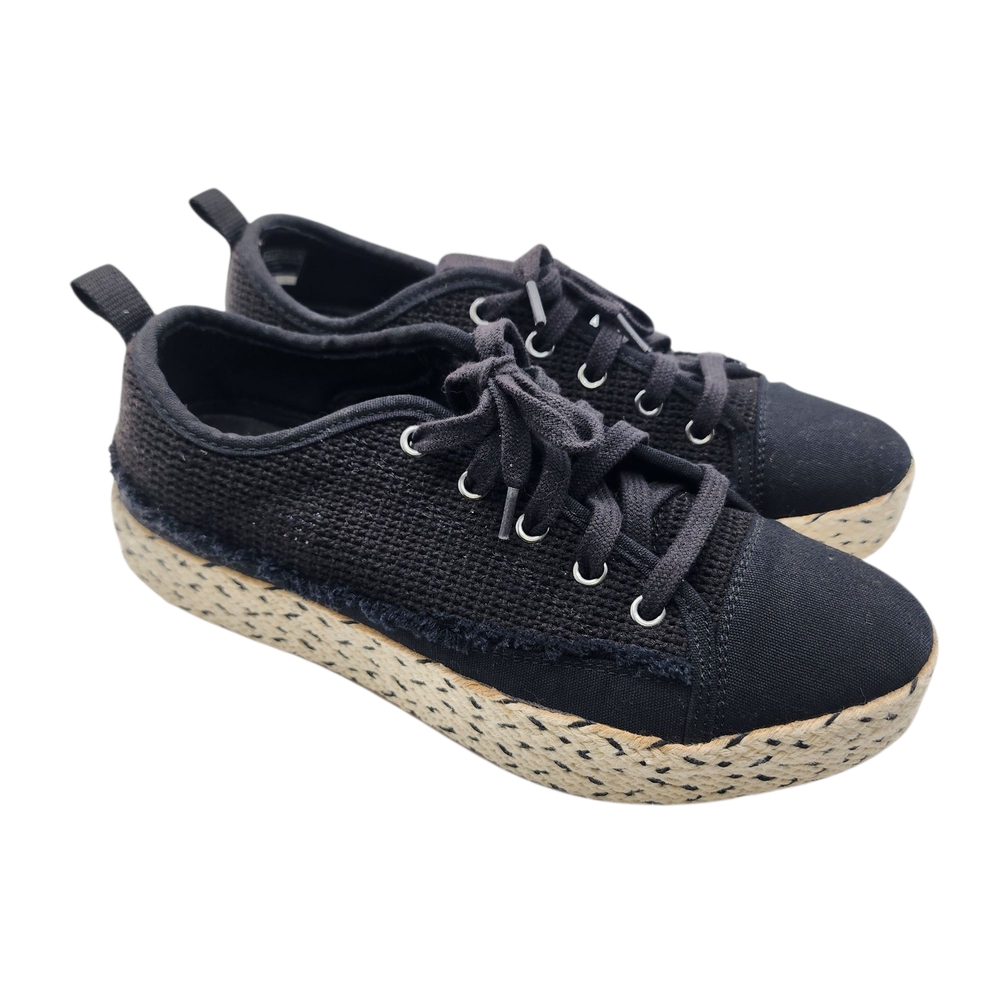 BOBS from Skechers Black Canvas Sneakers‎ Size 7.5